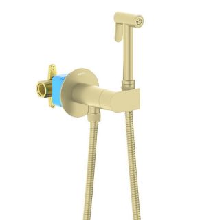 Гигиенический душ со смесителем Aquatek Оберон AQ1024BG шлифованное золото